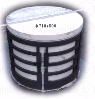 Aquecedor de grafite com cilindro de alta condutividade térmica para fornos industriais